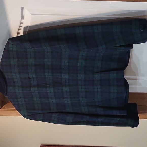 Plaid Green Pendleton Blazer Jacket 10 100% Virgin Wool Made in Portland Oregon - Picture 2 of 6